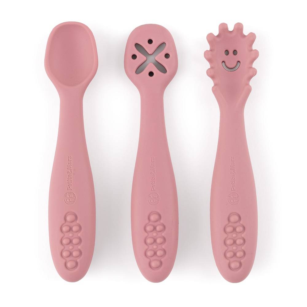 PETITE&MARS Silikonske žlice za trening od 3 kom 6 m+ Take&Match