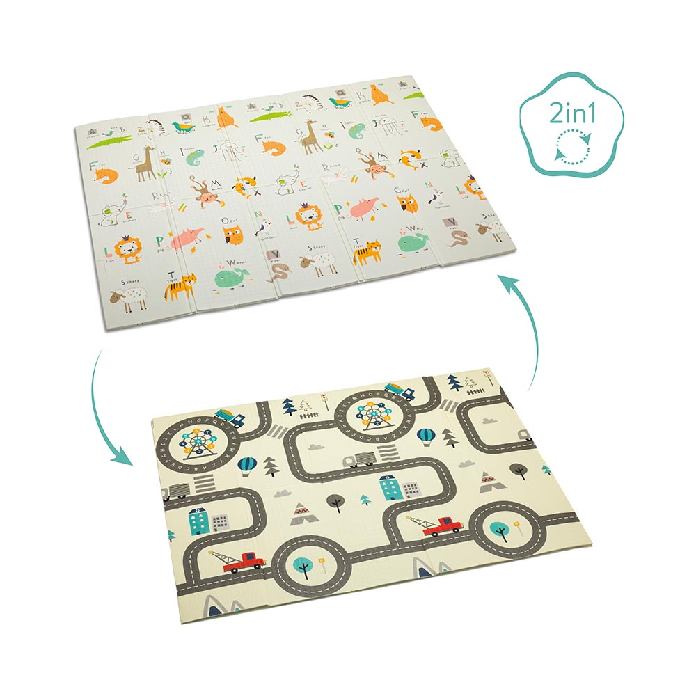 Fillikid dvostrana podloga za igru Animals&Street 150x200